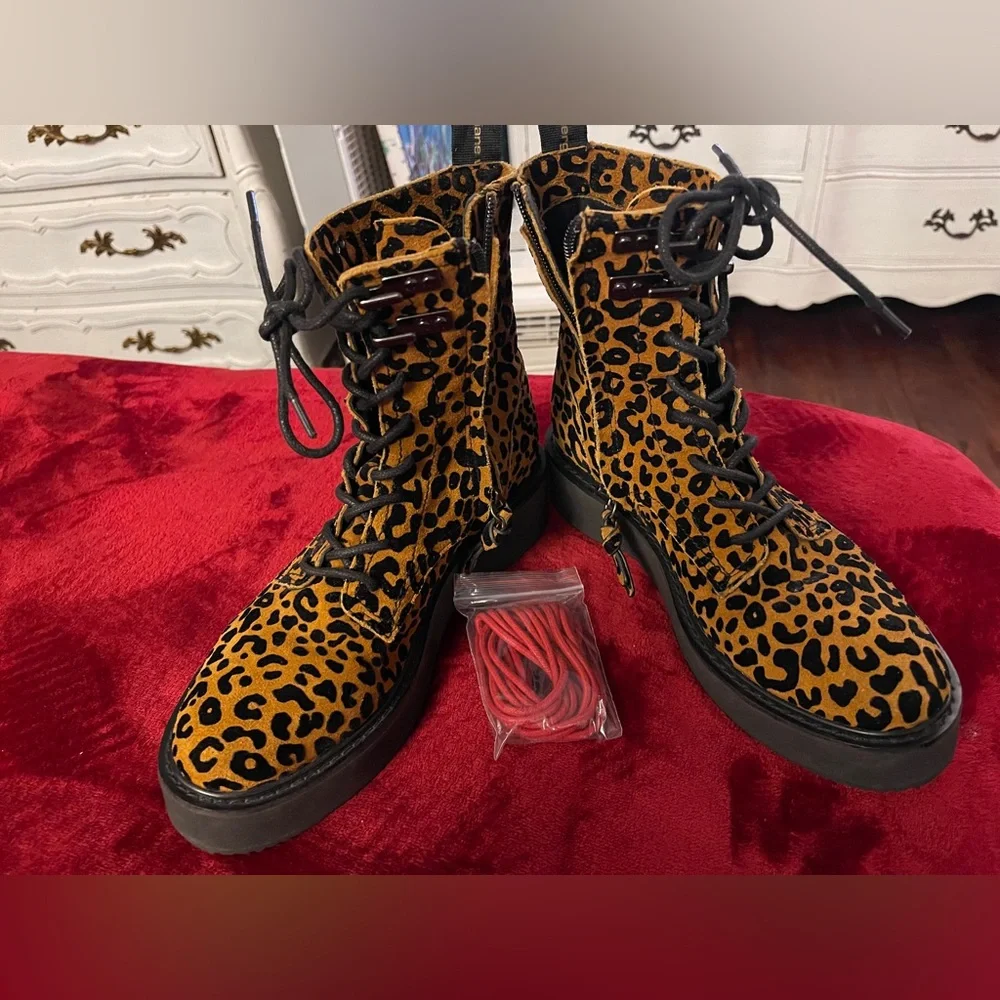 Diane Von Furstenberg DVF In Charge Leopard Ankle Boots‎ 6.5 - Picture 15 of 16